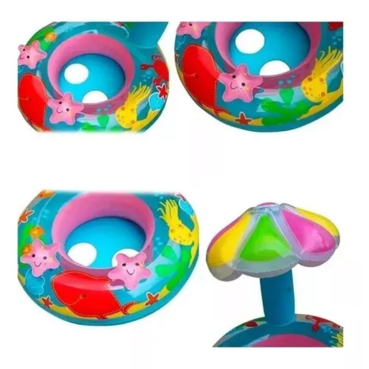 Flotador con sombrilla inflable niños